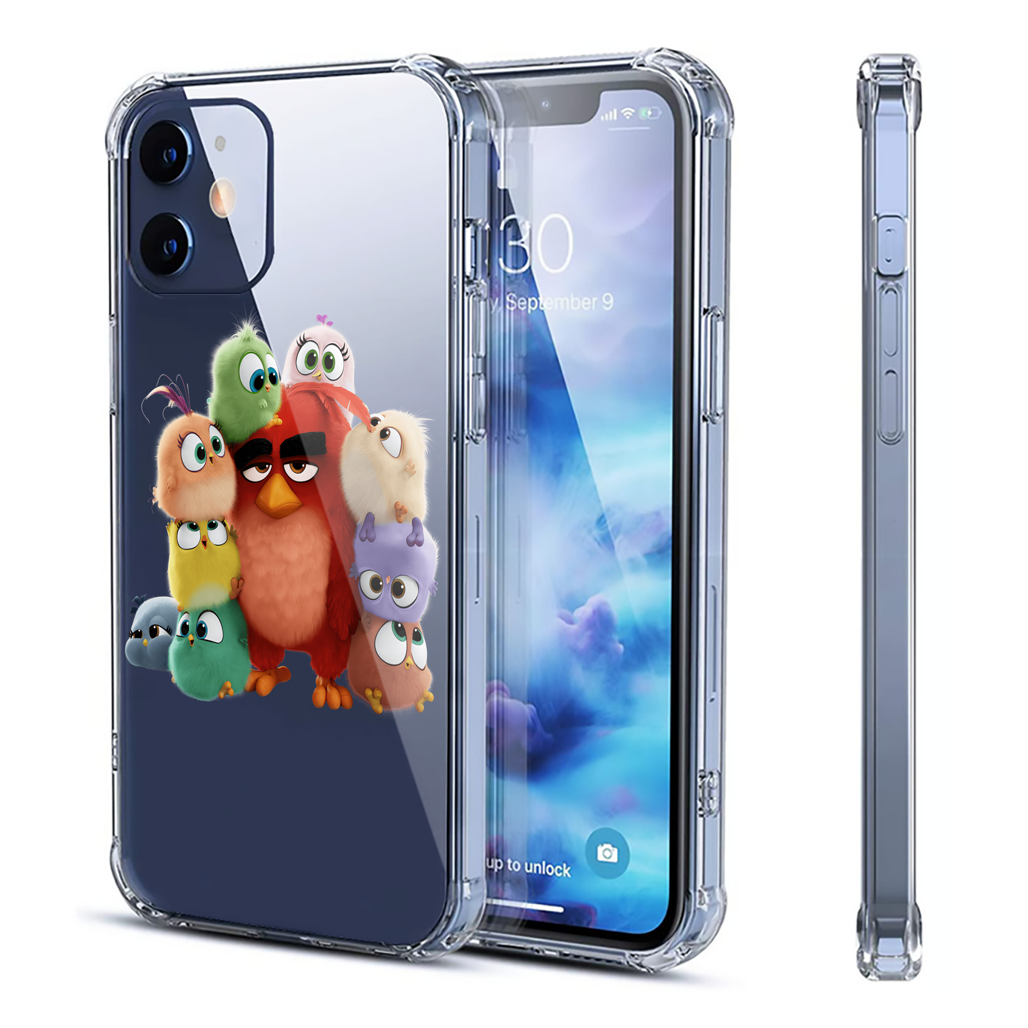 （画像用） Angry Birds アングリーバード 【iPhone 12シリーズ対応】透明スマホケース（クリアソフトケース）